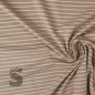 Preview: Kuschel Jersey - Streifen - # latte macchiatto