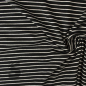 Preview: Kuschel Jersey - Streifen - # schwarz/weiss