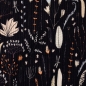 Preview: Fein Rib Jersey / Rippjersey - Mia von Swafing - Blätter und Blumen auf Dunkelblau