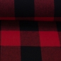 Preview: Flanell Baumwollflanell Maverick - Schwarz/Rot