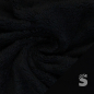 Preview: Doubleface Plüsch/Fleece - Schwarz