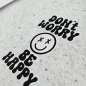 Preview: Bügelbild - "DON`T WORRY BE HAPPY"