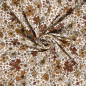 Preview: French Terry/Sommersweat - Blumen #rost beige