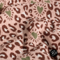 Preview: Musselin Double Gauze - Leo mit Herzen in oliv