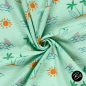 Preview: Musselin Double Gauze - Palmeninsel #mint