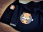 Preview: Patch / Aufnäher  - Panda Lou - Grau Punkte - Hochkant