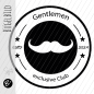 Preview: Bügelbild - " Gentlemen - SCHWARZ " Größe nach Auswahl