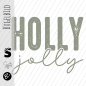 Preview: Bügelbild -  " HOLLY jolly - Konfetti #oliv "