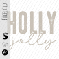 Preview: Bügelbild -  " HOLLY jolly - Konfetti #beige "