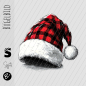 Preview: Bügelbild -  " Weihnachtsmütze Karos "