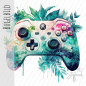 Preview: Bügelbild - " Controller - mint "