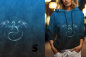 Preview: Einzel Panel " DRACHE " - Grunge Verlauf - #dunkelgrau/royal - Bio French Terry