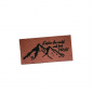 Preview: Label - "BERGE - Explore the world and feel FREE" -  ca. 2,5 cm x 4,5 cm - Kunstleder ++ Farbauswahl ++