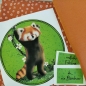 Preview: Patch / Aufnäher  - "Roter Panda" grün