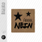 Preview: Bügelbild - Label - ÄHHH NEIN - ca. 3 cm x 3 cm
