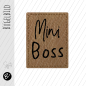 Preview: Bügelbild - Label - "Mini Boss"  - ca. 3,3 cm x 2,5 cm