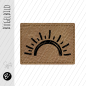 Preview: Bügelbild - Label - "Sonnenuntergang"  - ca. 3,3 cm x 2,5 cm
