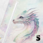 Preview: PANEL  Pastell Glitzer Dragon #1 -  French Terry  (Reaktivdruck)