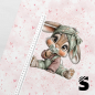 Preview: PANEL  Rosa Herzen #HASE -  French Terry  (Reaktivdruck)
