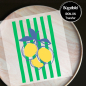 Preview: Bügelbild - " Green Stripes Lemon "