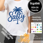 Preview: Bügelbild " Salty Palme " - Farben & Größe frei wählbar