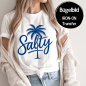 Preview: Bügelbild " Salty Palme " - Farben & Größe frei wählbar