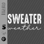 Preview: Bügelbild -  " SWEATER weather # weiss "