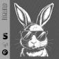 Preview: Bügelbild -  " Hase Outline #weiss "