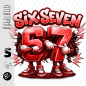 Preview: Bügelbild -  " Six Seven 67 # Red1 "