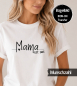 Preview: Bügelbild " Mama EST. WUNSCHZAHL " #schwarz - Wunschzahl & Größe frei wählbar
