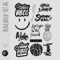 Preview: Bügelbild - SET A6   " Labels - Positive Vibes "