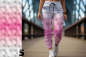 Preview: DENIM - #hellgrau/pink - Bio French Terry
