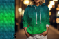 Preview: DENIM - #petrol/grün - Bio French Terry