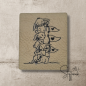 Preview: Label - "Hasenbande" - ca. 3,5 cm x 4 cm - Kunstleder ++ Farbauswahl ++