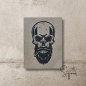 Preview: Label  " SKULL " -  ca. 6 cm hoch - Kunstleder ++ Farbauswahl ++