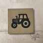 Preview: Label - TRAKTOR - ca. 3cm x 3cm - Kunstleder ++ Farbauswahl ++