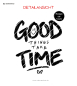 Preview: Bügelbild " GOOD THINGS TAKE TIME " - Farben & Größe frei wählbar