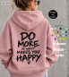 Preview: Bügelbild " DO MORE WHAT... " - Farben & Größe frei wählbar
