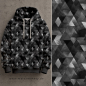 Preview: Dreiecke #schwarz/grau - French Terry
