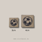 Preview: Label  " Fussball " -  ca. 4 x 4 cm - Kunstleder ++ Farbauswahl ++
