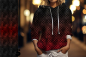 Preview: KARO GRUNGE - #dunkelgrau/rot - Bio French Terry