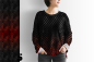 Preview: KARO GRUNGE - #dunkelgrau/rot - Bio French Terry