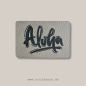 Preview: Label  " Aloha - Rechteck " -  ca. 5 cm breit - Kunstleder ++ Farbauswahl ++
