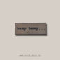 Preview: Label - beep beep (Text) - ca. 1,5 cm x 4 cm - Kunstleder ++ Farbauswahl ++