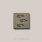Preview: Label - Fische  - ca. 3cm x 3cm - Kunstleder ++ Farbauswahl ++