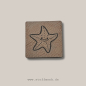 Preview: Label - "Seestern" - ca. 3,5 cm x 3,5 cm - Kunstleder ++ Farbauswahl ++