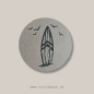 Preview: Label  " Surfbrett - Rund " -  ca. 5 cm breit - Kunstleder ++ Farbauswahl ++