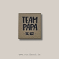 Preview: Label - Team Papa - THE BEST - ca. 3cm x 3,5cm - Kunstleder ++ Farbauswahl ++