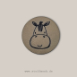 Preview: Label - ZEBRA/PFERD Tierkopf RUND - ca. 4 cm Durchmesser - Kunstleder ++ Farbauswahl ++