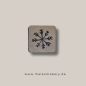 Preview: Label  " Schneeflocke " -  ca. 4x4 cm - Kunstleder ++ Farbauswahl ++